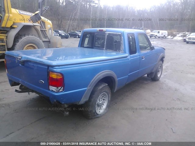 1FTZR15V4XPB22546 - 1999 FORD RANGER SUPER CAB BLUE photo 4