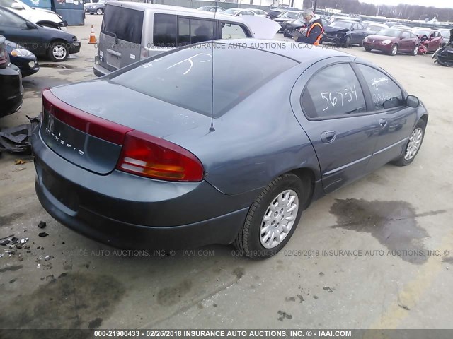 2B3HD46V83H566216 - 2003 DODGE INTREPID SE BLUE photo 4