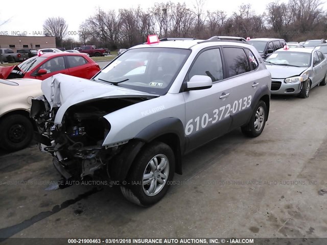 KM8JN72D08U768673 - 2008 HYUNDAI TUCSON SE/LIMITED SILVER photo 2