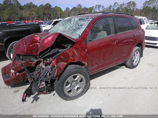 2T3JF4DVXBW106647 - 2011 TOYOTA RAV4 RED photo 2