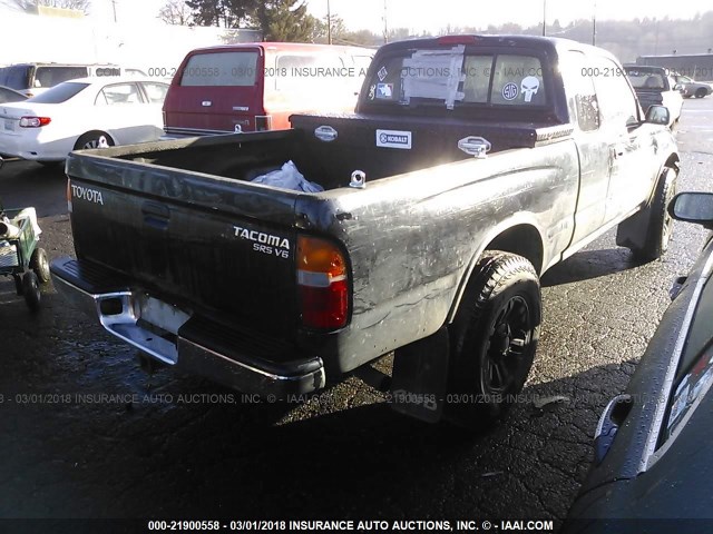 4TAWN72N0XZ541869 - 1999 TOYOTA TACOMA XTRACAB BLACK photo 4