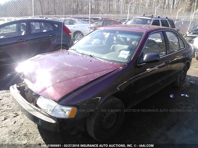 3N1AB41D1VL036543 - 1997 NISSAN SENTRA XE/GXE MAROON photo 2