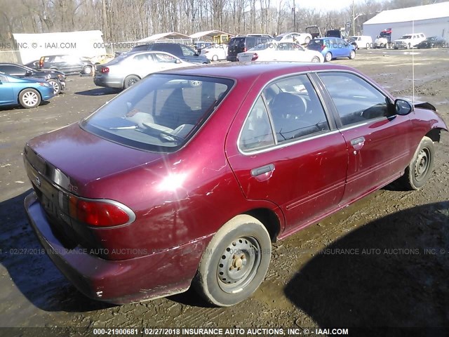 3N1AB41D1VL036543 - 1997 NISSAN SENTRA XE/GXE MAROON photo 4