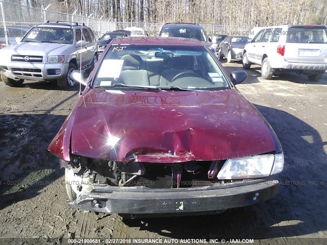 3N1AB41D1VL036543 - 1997 NISSAN SENTRA XE/GXE MAROON photo 6