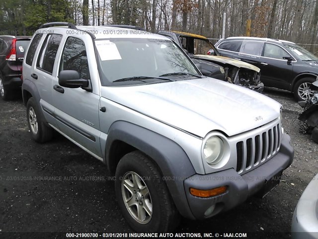 1J4GL48K14W222966 - 2004 JEEP LIBERTY SPORT GRAY photo 1