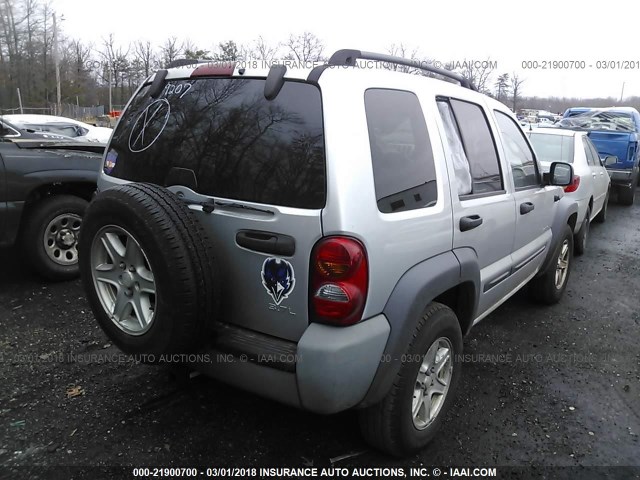 1J4GL48K14W222966 - 2004 JEEP LIBERTY SPORT GRAY photo 4