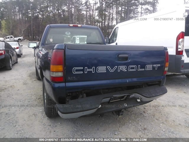 1GCEC14W9YZ168972 - 2000 CHEVROLET SILVERADO C1500 BLUE photo 6