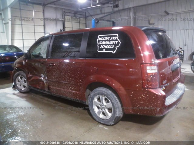 2D8HN44E49R660600 - 2009 DODGE GRAND CARAVAN SE RED photo 3