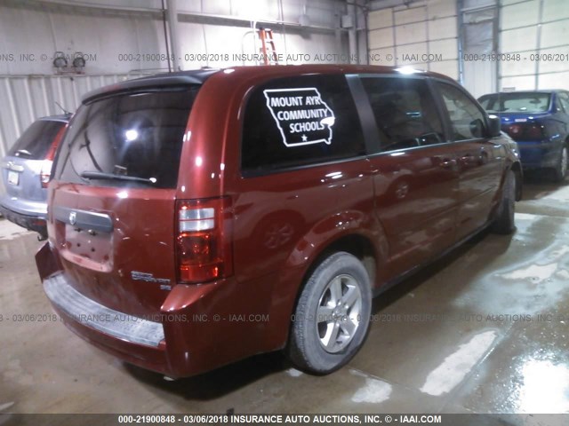 2D8HN44E49R660600 - 2009 DODGE GRAND CARAVAN SE RED photo 4