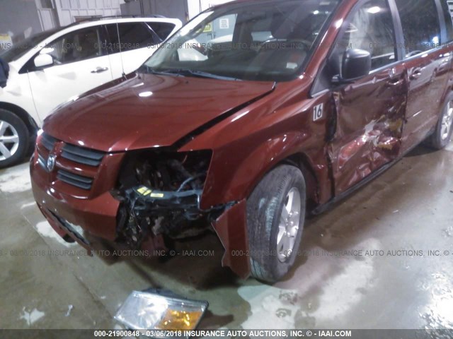 2D8HN44E49R660600 - 2009 DODGE GRAND CARAVAN SE RED photo 6