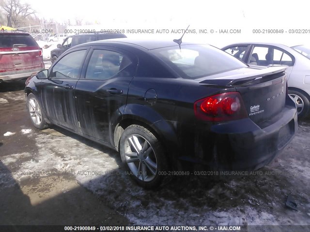 1B3BD1FG3BN573523 - 2011 DODGE AVENGER MAINSTREET BLACK photo 3