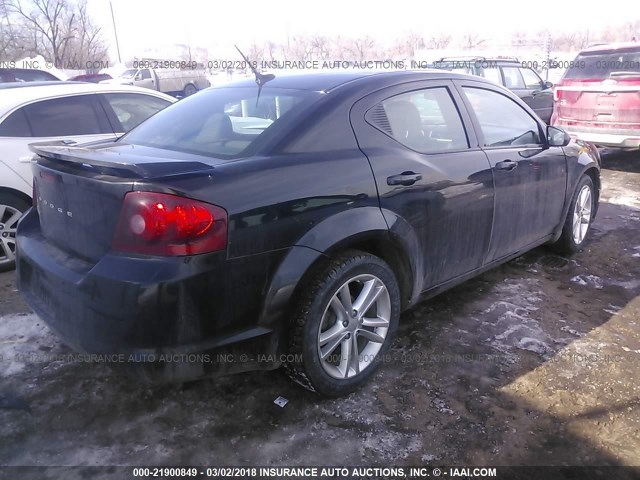 1B3BD1FG3BN573523 - 2011 DODGE AVENGER MAINSTREET BLACK photo 4