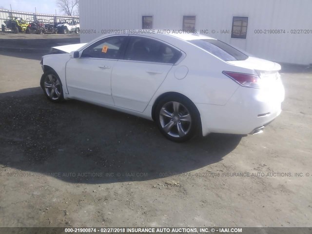 19UUA8F72CA022079 - 2012 ACURA TL WHITE photo 3