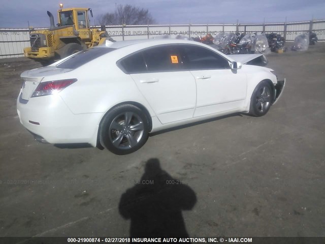 19UUA8F72CA022079 - 2012 ACURA TL WHITE photo 4