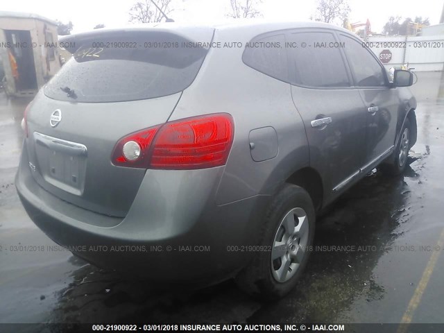 JN8AS5MT5CW609669 - 2012 NISSAN ROGUE S/SV GRAY photo 4