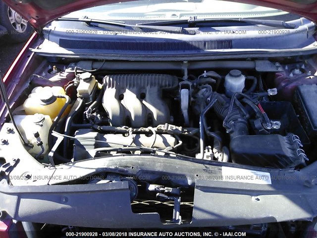 1FMZK01176GA47692 - 2006 FORD FREESTYLE SE RED photo 10