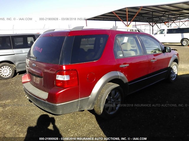 1FMZK01176GA47692 - 2006 FORD FREESTYLE SE RED photo 4