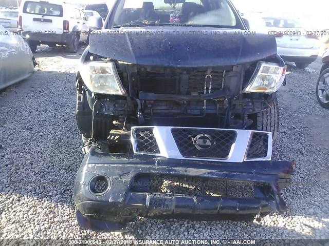 1N6AD09W28C424660 - 2008 NISSAN FRONTIER CREW CAB LE/SE/OFF ROAD BLUE photo 6