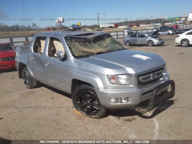 5FPYK1F58BB001074 - 2011 HONDA RIDGELINE RTL SILVER photo 1