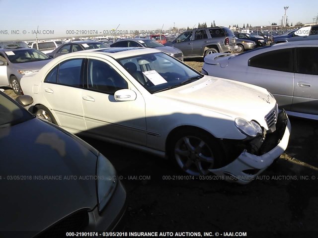 WDBRF52H37A945002 - 2007 MERCEDES-BENZ C 230 WHITE photo 1