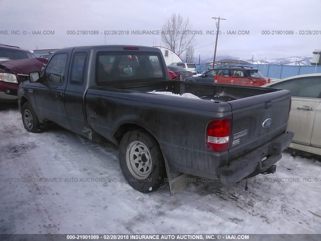1FTYR14D29PA42735 - 2009 FORD RANGER SUPER CAB GRAY photo 3