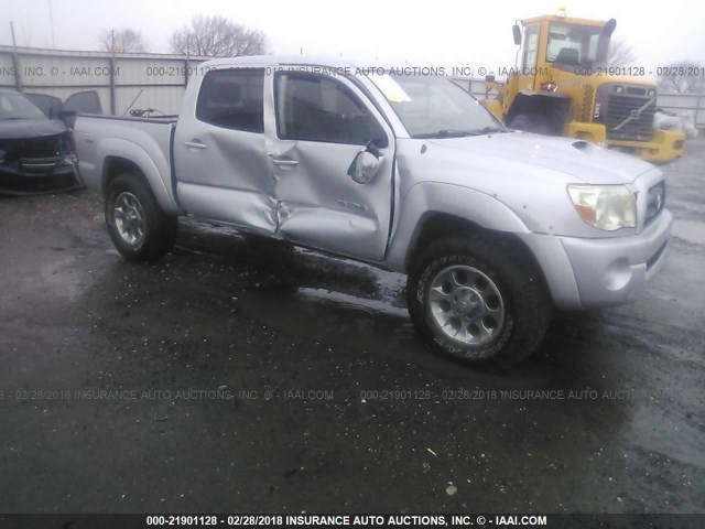 5TELU42N35Z107097 - 2005 TOYOTA TACOMA DOUBLE CAB ვერცხლისფერი ფოტო 1