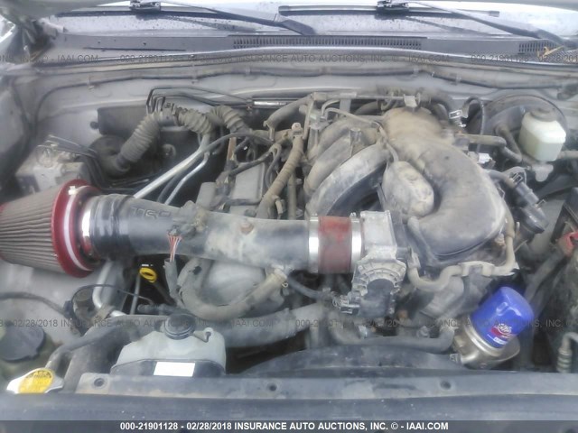 5TELU42N35Z107097 - 2005 TOYOTA TACOMA DOUBLE CAB ვერცხლისფერი ფოტო 10