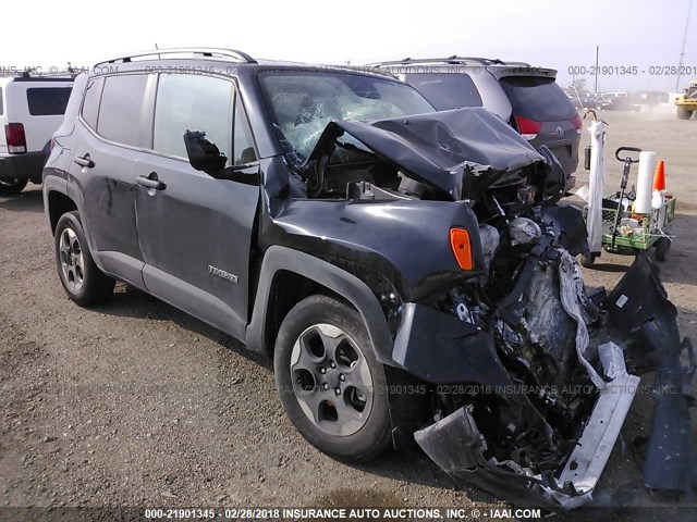 ZACCJAAB7HPF42105 - 2017 JEEP RENEGADE SPORT Սև լուսանկար 1