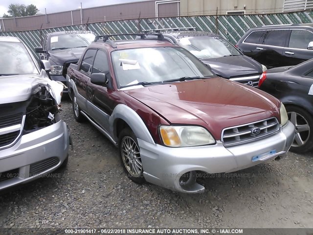 4S4BT62C637111119 - 2003 SUBARU BAJA SPORT MAROON photo 1