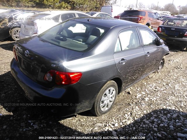 1NXBU40E29Z019392 - 2009 TOYOTA COROLLA S/LE/XLE GRAY photo 4