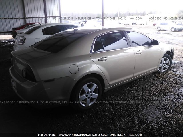 1G1ZG57B78F155847 - 2008 CHEVROLET MALIBU LS ოქროსფერი ფოტო 4