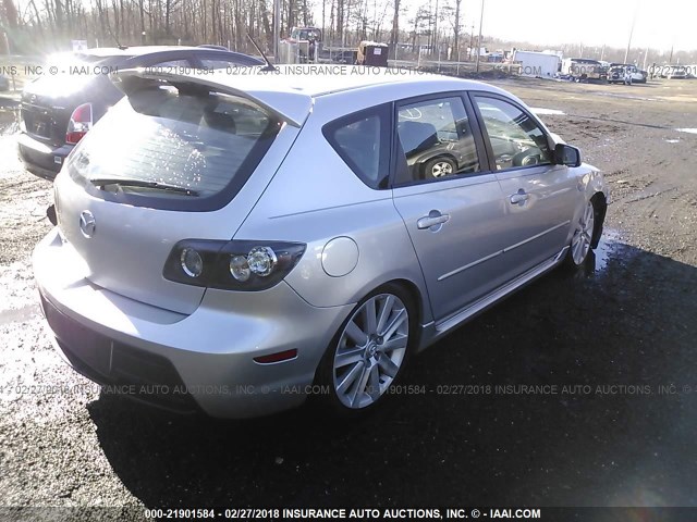 JM1BK34L681878546 - 2008 MAZDA SPEED 3 SILVER photo 4