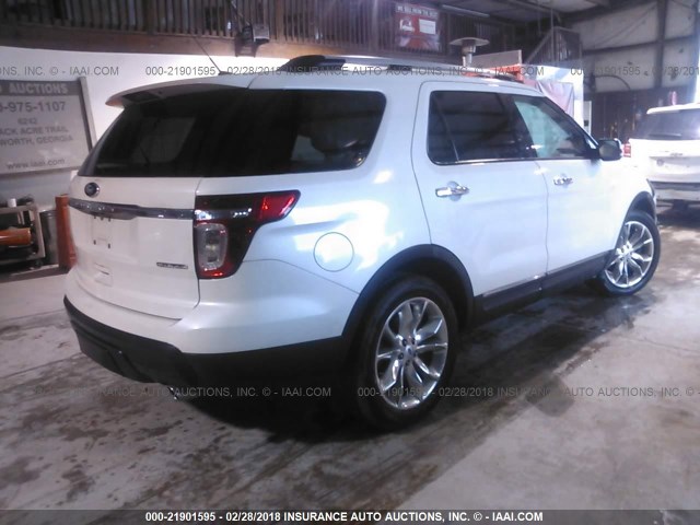 1FM5K7F85FGA00951 - 2015 FORD EXPLORER LIMITED WHITE photo 4