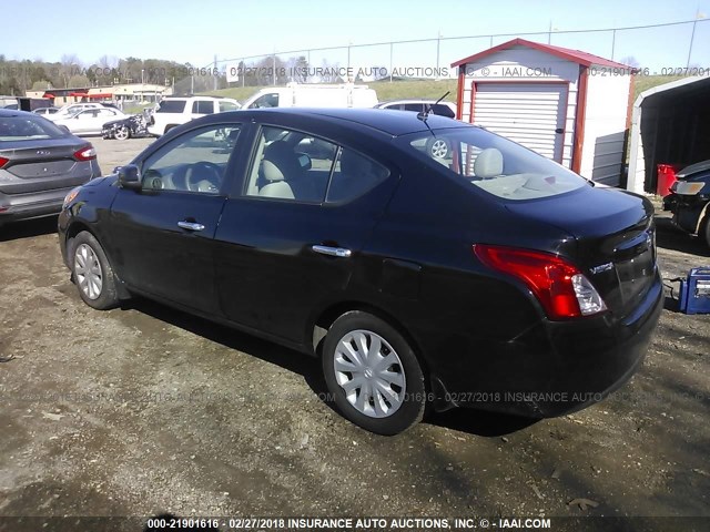 3N1CN7AP7CL872463 - 2012 NISSAN VERSA S/SV/SL BLACK photo 3