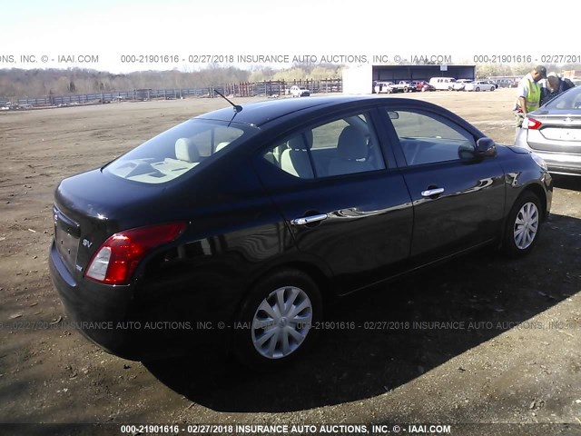 3N1CN7AP7CL872463 - 2012 NISSAN VERSA S/SV/SL BLACK photo 4