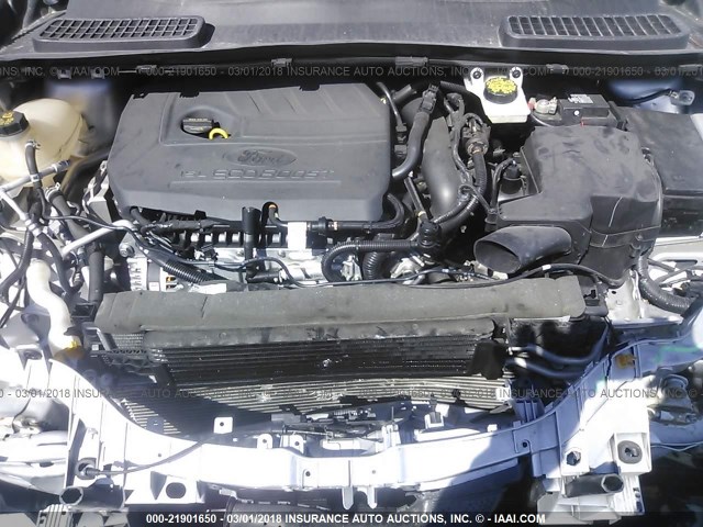 1FMCU0JD3HUA04594 - 2017 FORD ESCAPE TITANIUM Gümüş fotoğraf 10