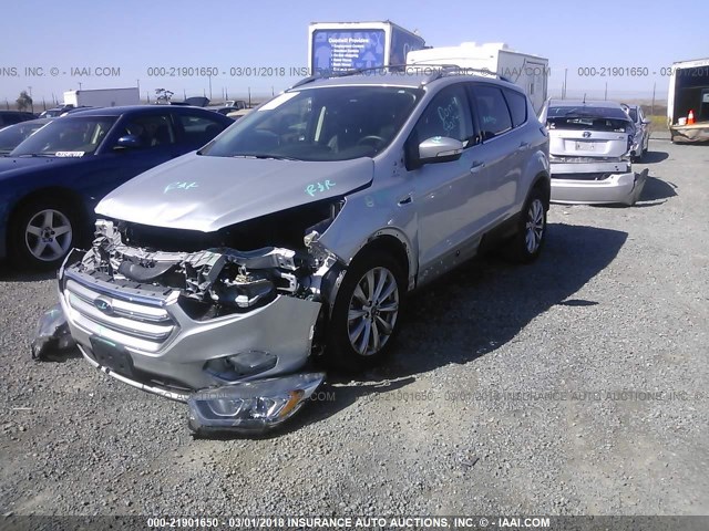 1FMCU0JD3HUA04594 - 2017 FORD ESCAPE TITANIUM Gümüş fotoğraf 2