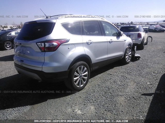 1FMCU0JD3HUA04594 - 2017 FORD ESCAPE TITANIUM Gümüş fotoğraf 4