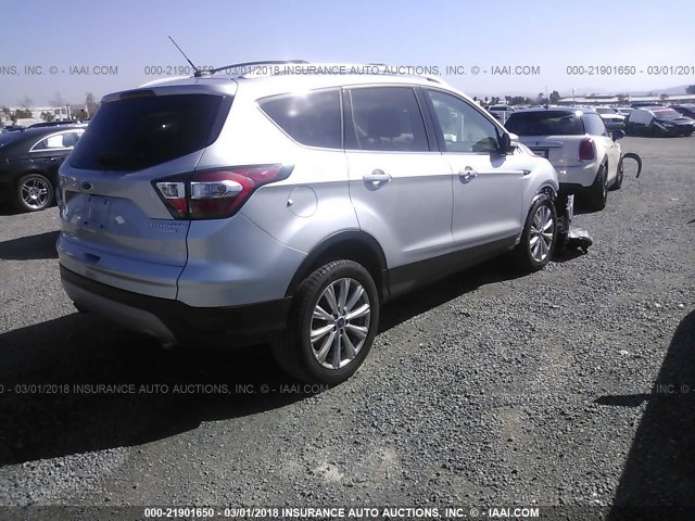 1FMCU0JD3HUA04594 - 2017 FORD ESCAPE TITANIUM SILVER photo 4