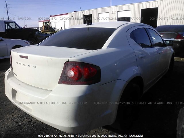 1B3BD4FB2BN523007 - 2011 DODGE AVENGER EXPRESS 白色 照片 4