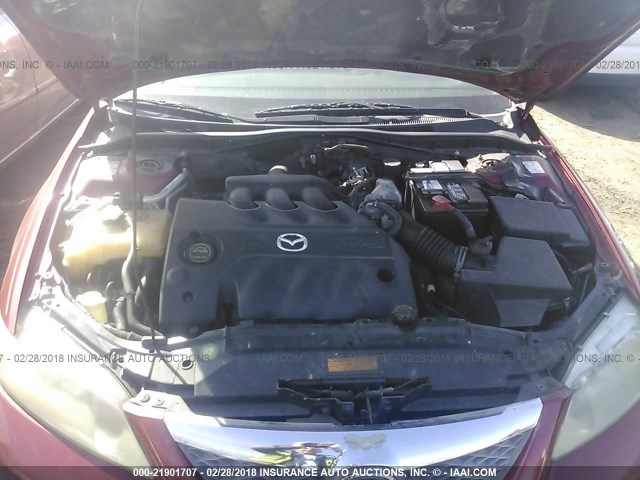 1YVFP80D535M17302 - 2003 MAZDA 6 S RED photo 10