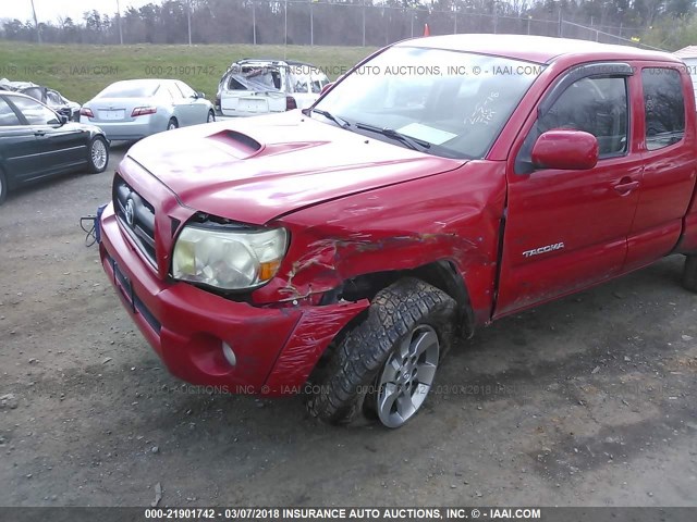 5TEUU42N16Z147197 - 2006 TOYOTA TACOMA ACCESS CAB Կարմիր լուսանկար 6