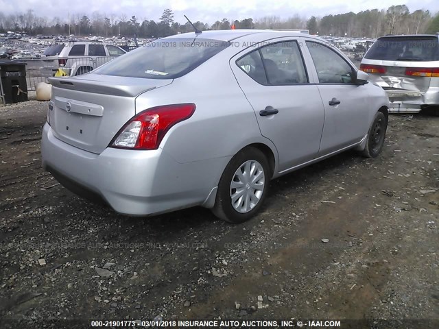 3N1CN7AP0GL915384 - 2016 NISSAN VERSA S/S PLUS/SV/SL SILVER photo 4