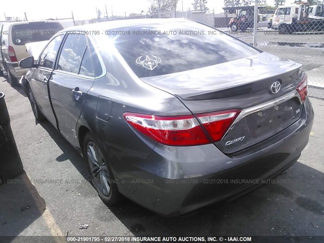 4T1BF1FK0HU407869 - 2017 TOYOTA CAMRY LE/XLE/SE/XSE GRAY photo 3