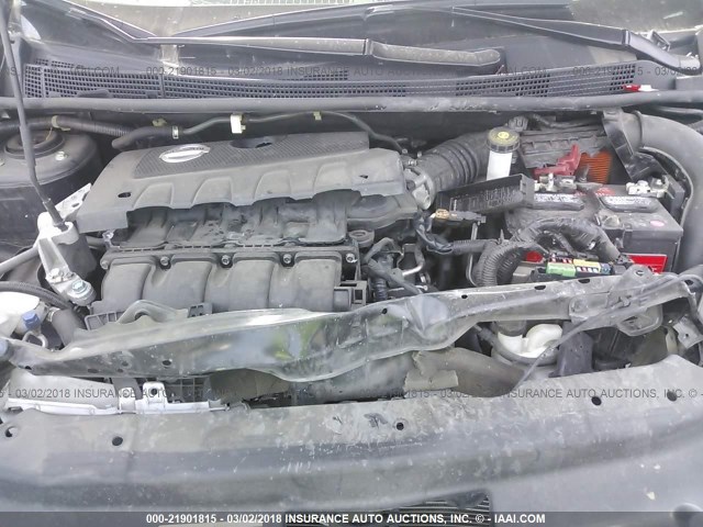 3N1AB7APXFL656756 - 2015 NISSAN SENTRA S/SV/SR/SL GRAY photo 10