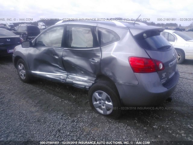 JN8AS5MT6FW664488 - 2015 NISSAN ROGUE SELECT S GRAY photo 3