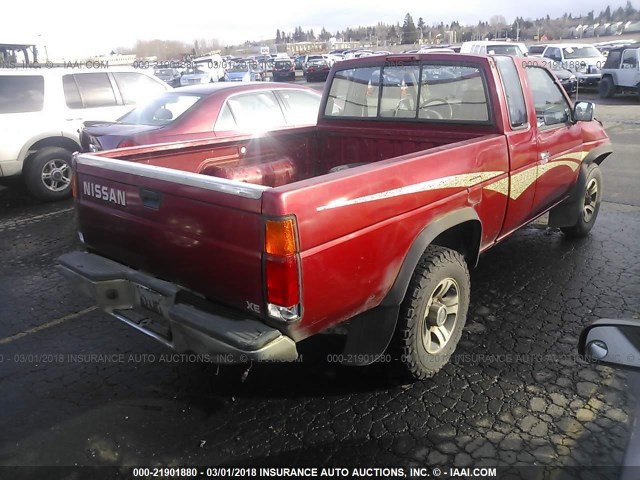 1N6SD16Y5TC305428 - 1996 NISSAN TRUCK KING CAB SE/KING CAB XE RED photo 4