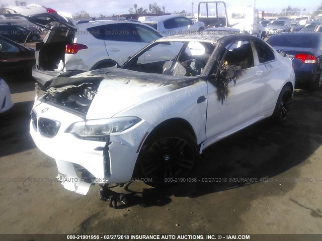 WBS1J5C50JVD35961 - 2018 BMW M2 WHITE photo 2