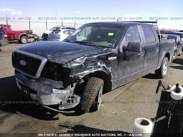 1FTPW14V68FA37636 - 2008 FORD F150 SUPERCREW BLACK photo 2