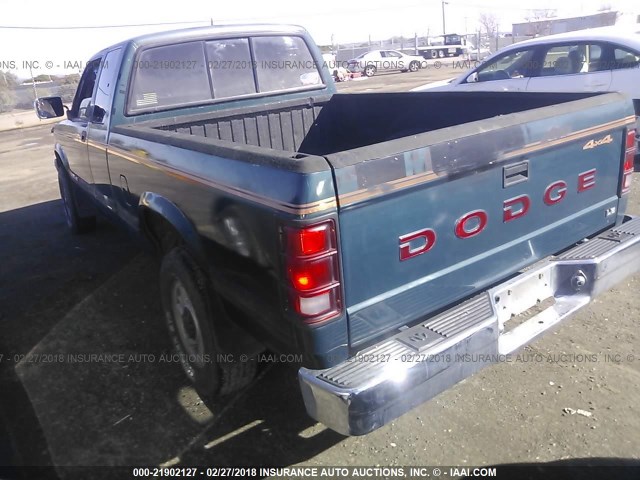 1B7GG23Y2NS620240 - 1992 DODGE DAKOTA GREEN photo 3